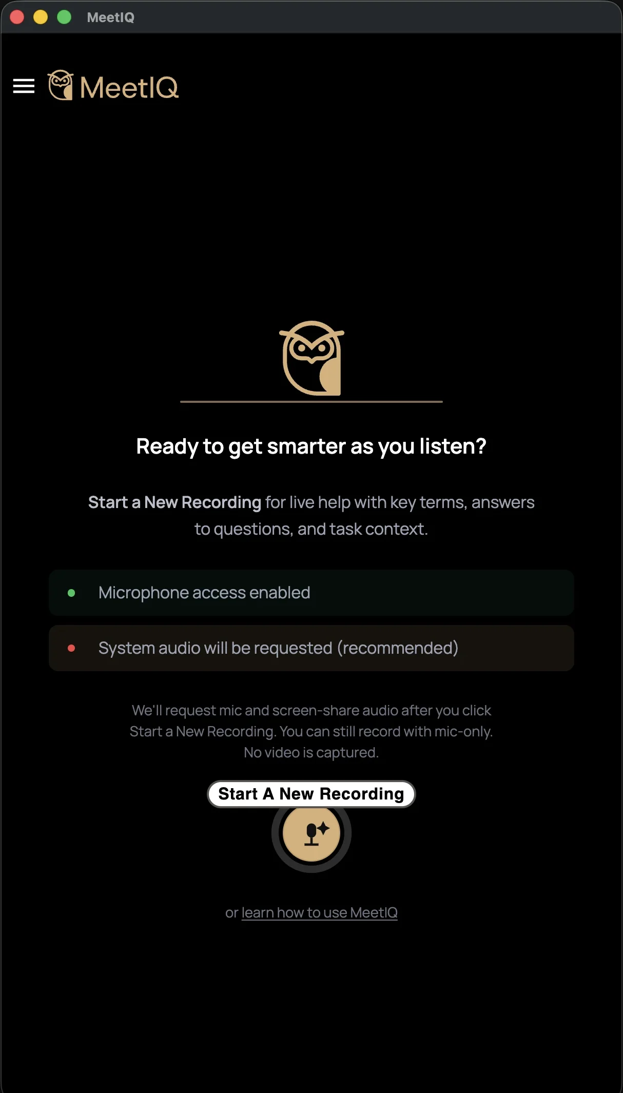 Run your meeting screenshot